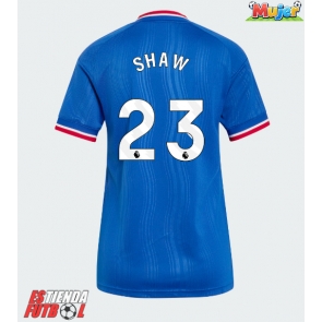 Manchester United Luke Shaw #23 Segunda Equipación Mujer 2026-27 Manga Corta